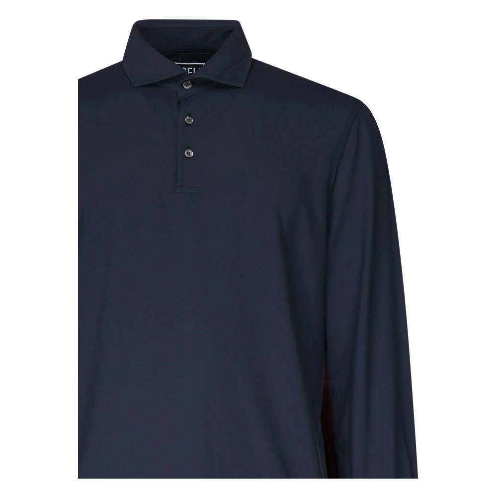 Fedeli Blauwe Katoenen T-shirts en Polos Blue Heren