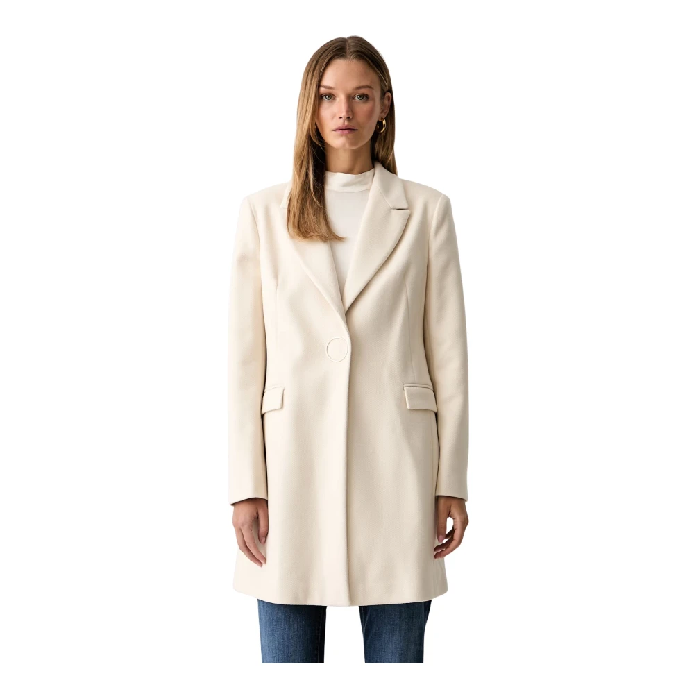 Fracomina Donna Beige - Cappotto Monopetto - Coats - S