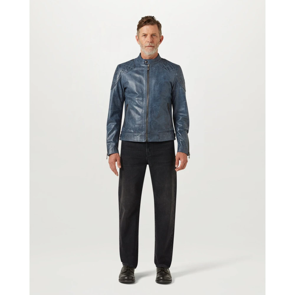 Belstaff Met de hand gewaxte jassen met hydrofobe voering Blue Heren