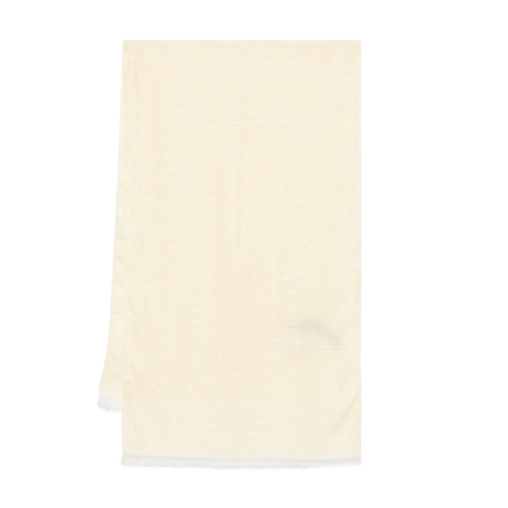 Twinset Crème Raffelrand Sjaal Beige Dames