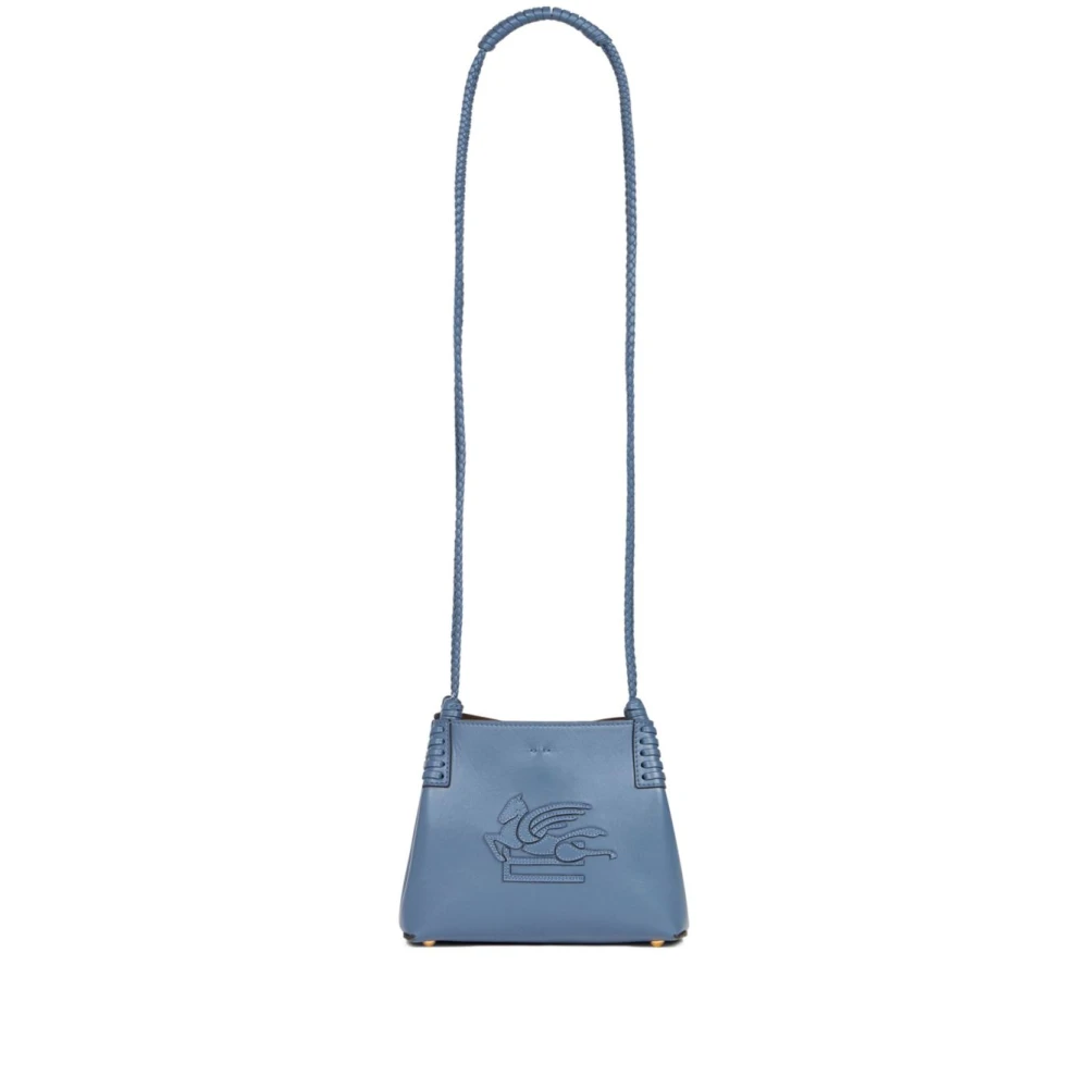 ETRO Heldere Blauwe Leren Winkel Tas Blue Dames