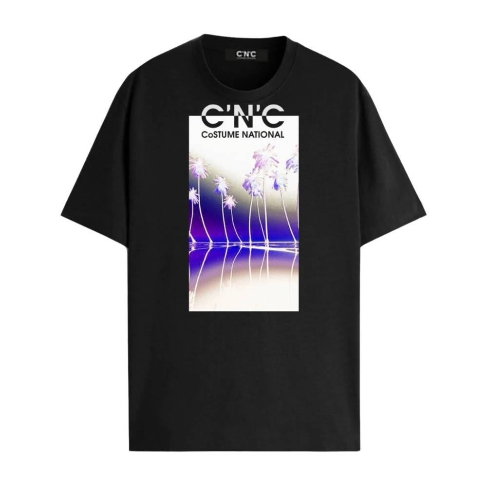 Costume National Heren Regular T-Shirt Black Heren