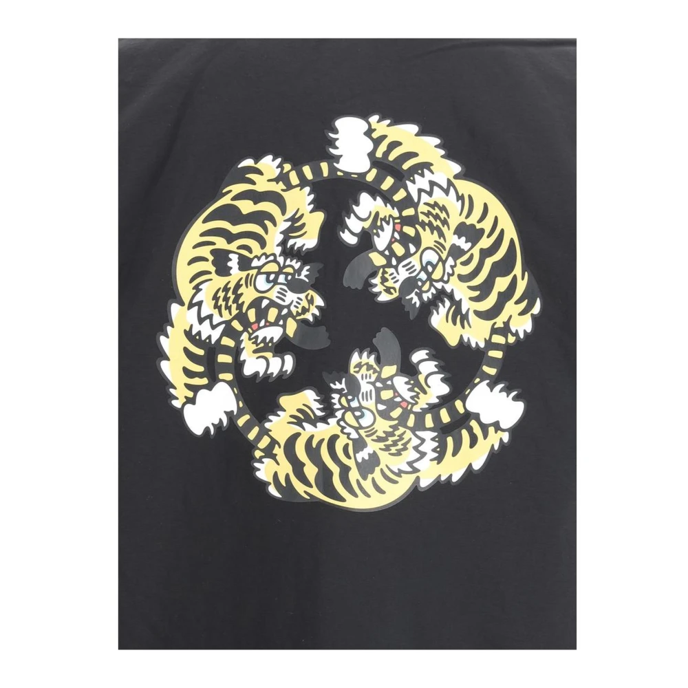 Kenzo Gewatteerde Maxi Print Overhemdjasje Black Heren