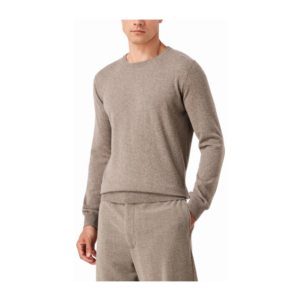 Giorgio Armani Ronde hals Pullover Sweater Brown Heren
