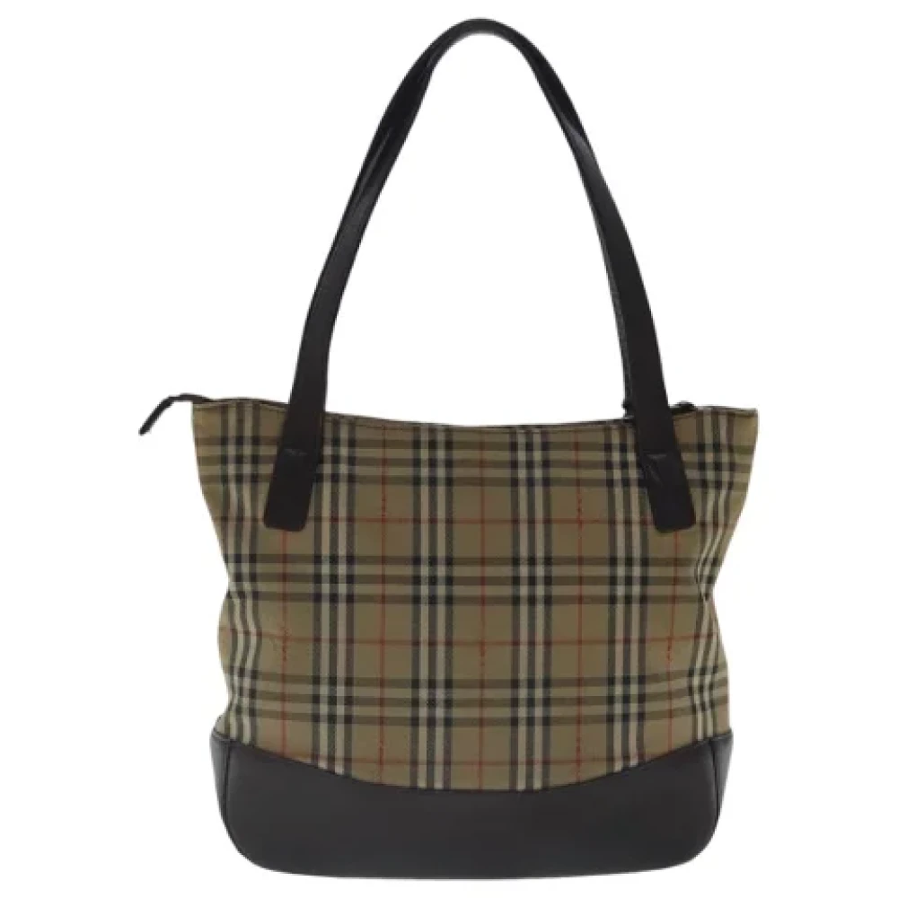 Burberry Vintage Pre-owned Canvas shoulder-bags Beige Dames