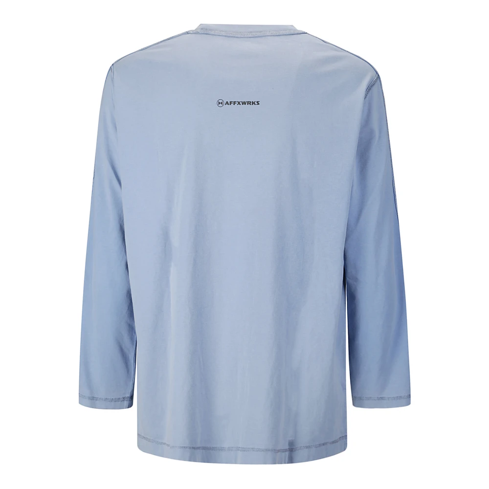 Affxwrks Micro Logo Longsleeve T-shirt Blue Heren