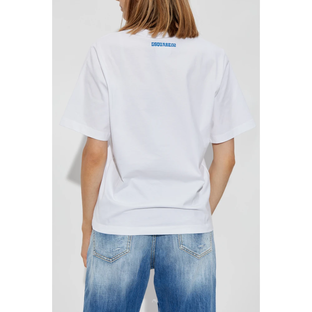 Dsquared2 T-shirt met print White Dames