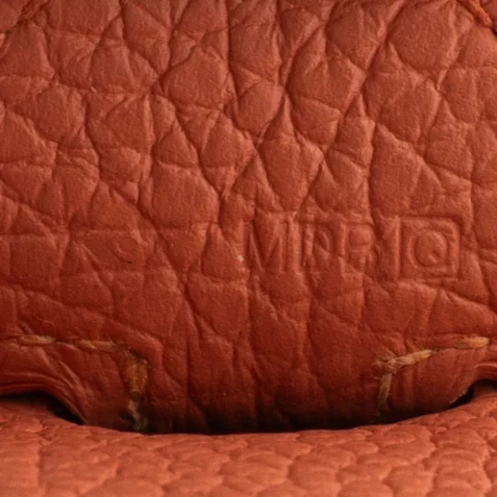Hermès Vintage Pre-owned Leather shoulder-bags Orange Dames
