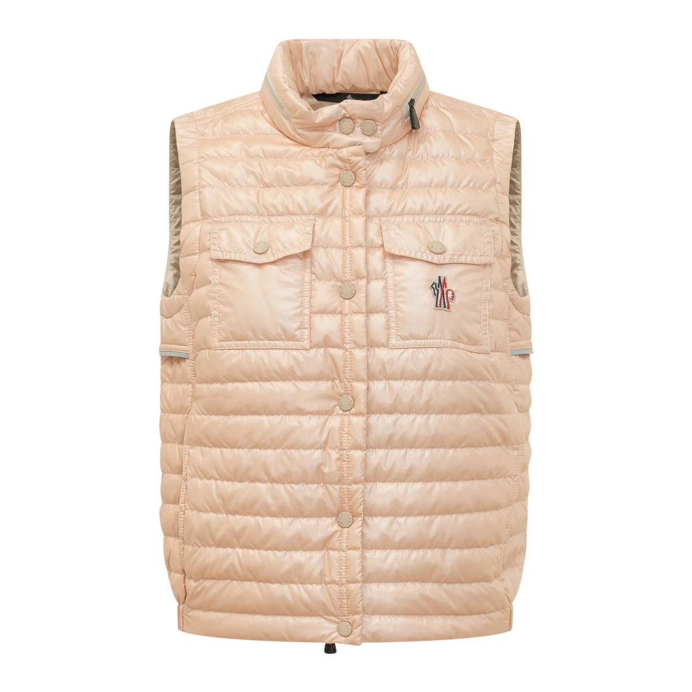 Moncler Women's Pink Waistcoats, M, Gumiane Hooded Down Vest
