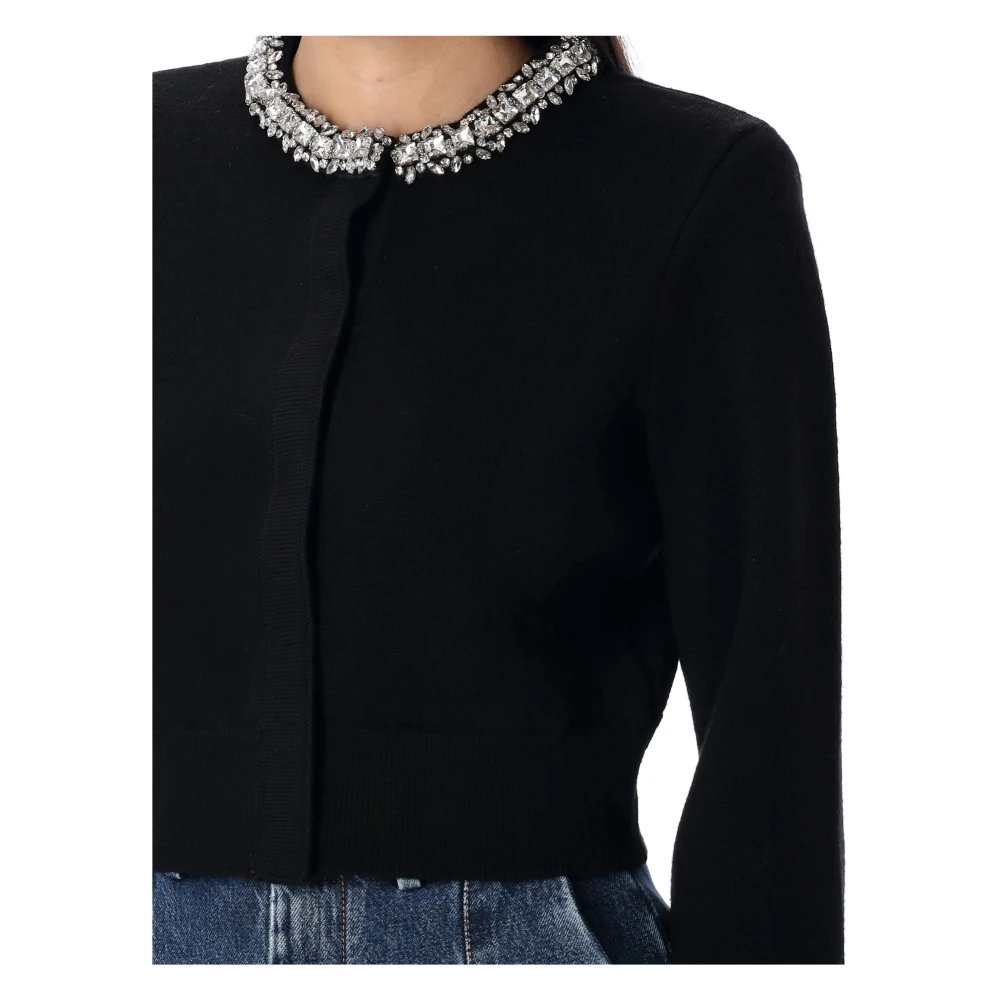 Self Portrait Kristal Kraag Vest Black Dames