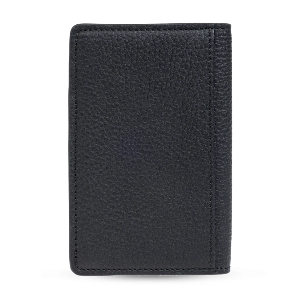 Brioni Leren kaarthouder Black Heren