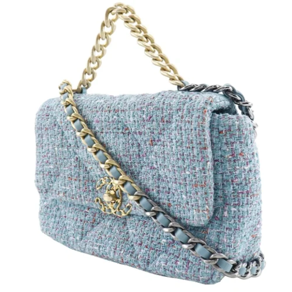 Chanel Vintage Pre-owned Canvas chanel-bags Blue Dames
