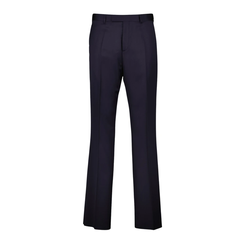 Dior Wollen Broek Marineblauw Mannen Blue Heren