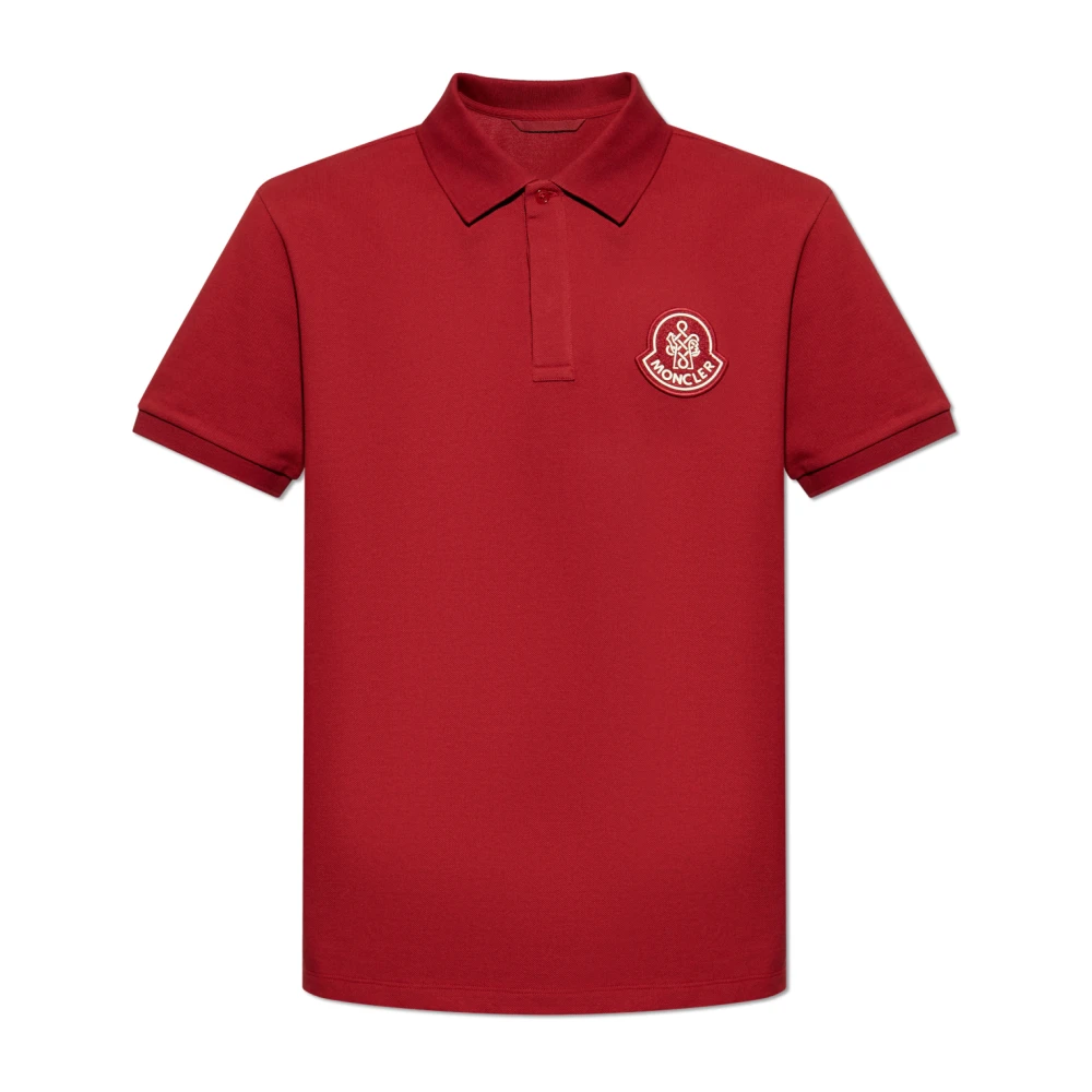 Moncler Polo met logo Red Heren