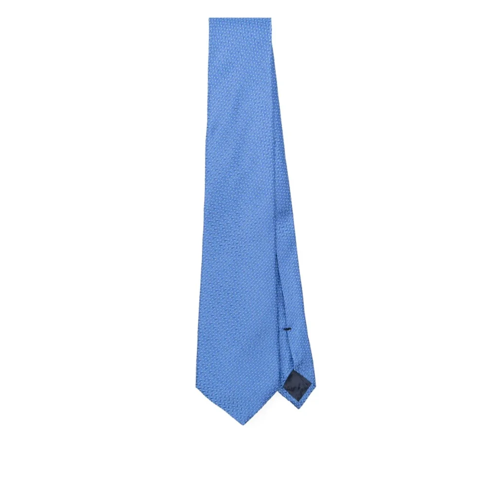 Emporio Armani Elegante Zijden Stropdas voor Heren Blue Heren