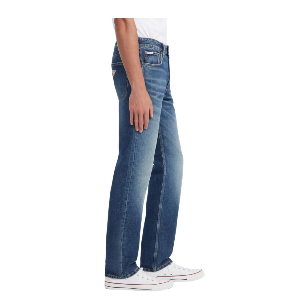 Guess Biologisch Katoen Straight Leg Jeans Blue Heren