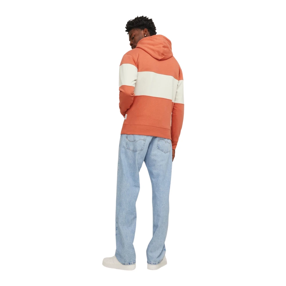 jack & jones Colorblock Hoodie Sweatshirt Orange Heren