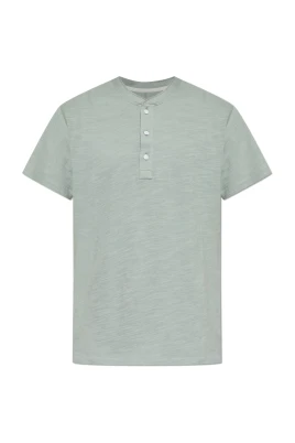 T-shirt med knapphals