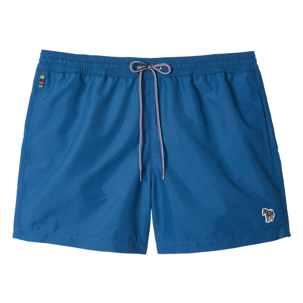Paul Smith Men's Blue Beachwear, S, Zebra Logo Swim Shorts