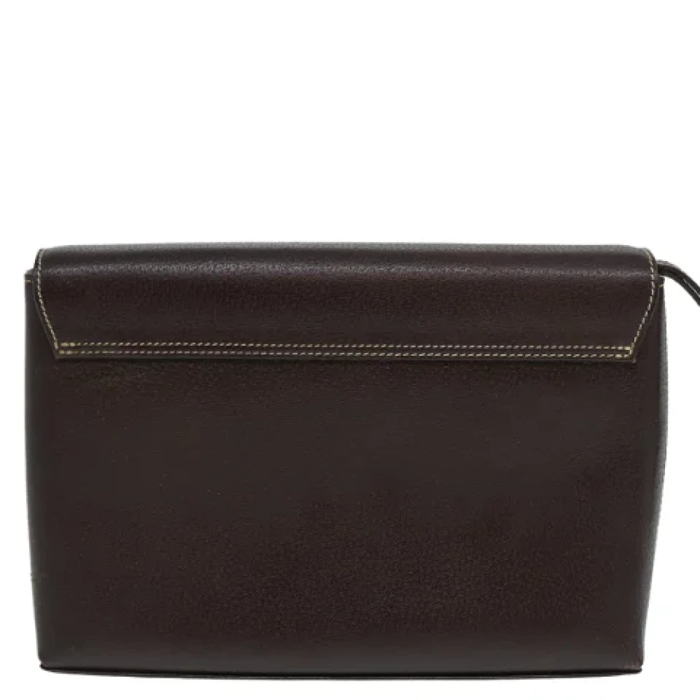 Burberry Vintage Pre-owned Leather clutches Brown Dames