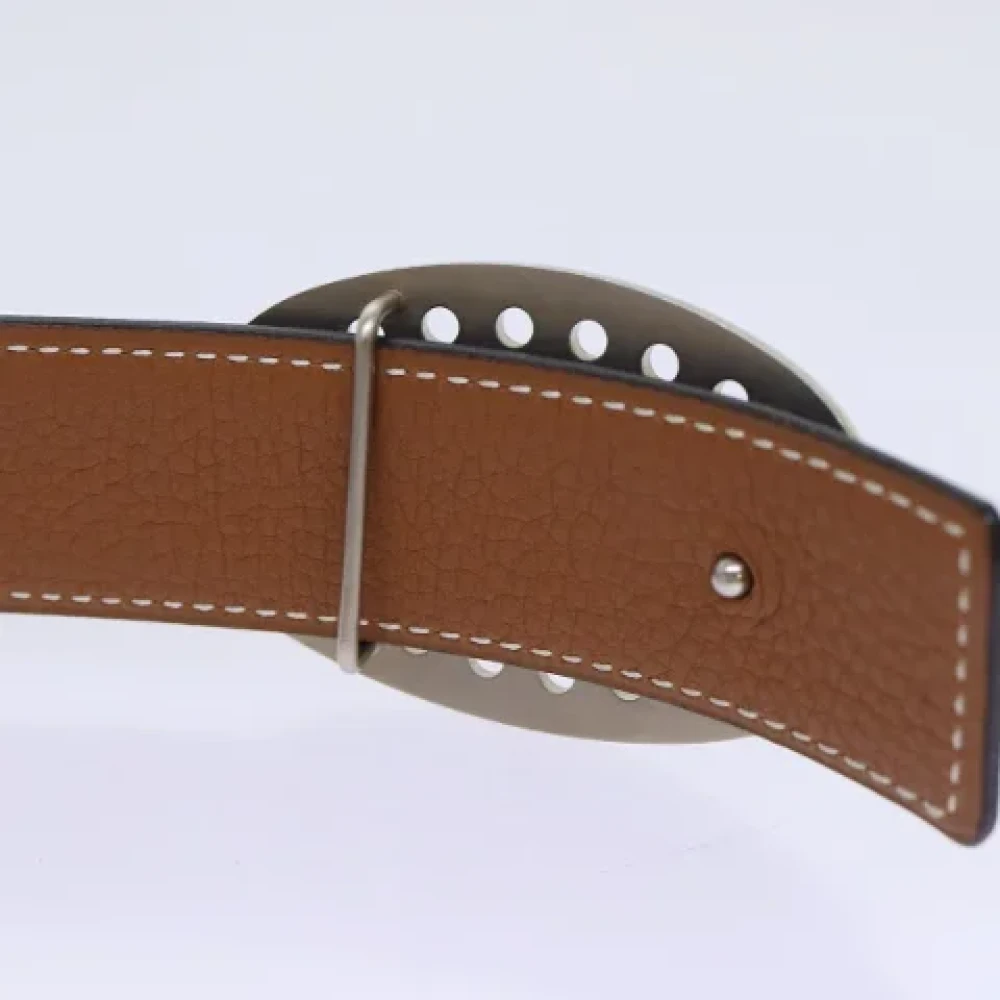 Hermès Vintage Pre-owned Leather belts Black Dames
