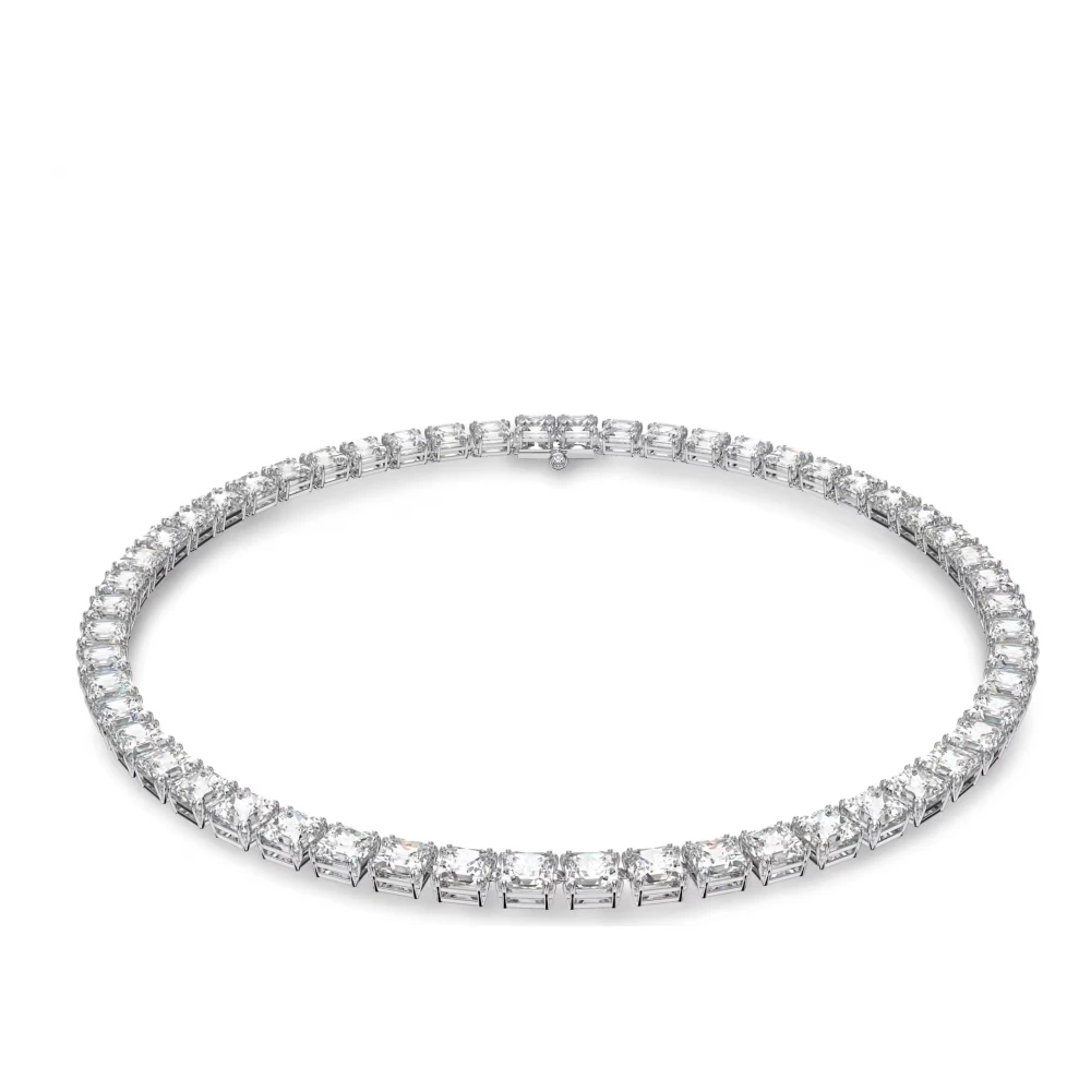 Swarovski Necklace Unisex Millenia Tennis Square White Rhodium-Plated 5599153 - Unisex - Necklaces - Gray - One Size - Accessories - Image 2