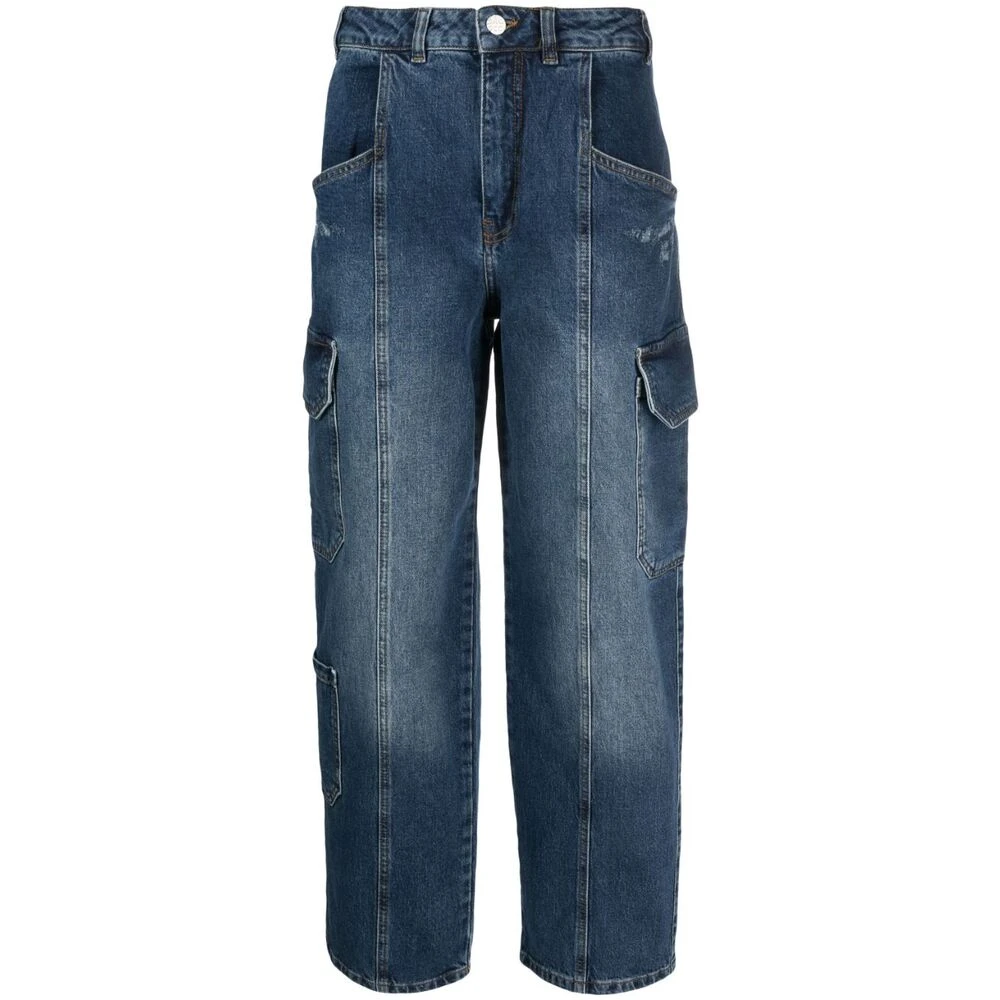 BAUM UND PFERDGARTEN Cargo Jeans met naaddetails Blue Dames