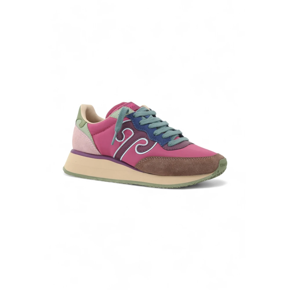 Wushu Ruyi Master Running Suede Sneaker Dames Schoenen Roze
