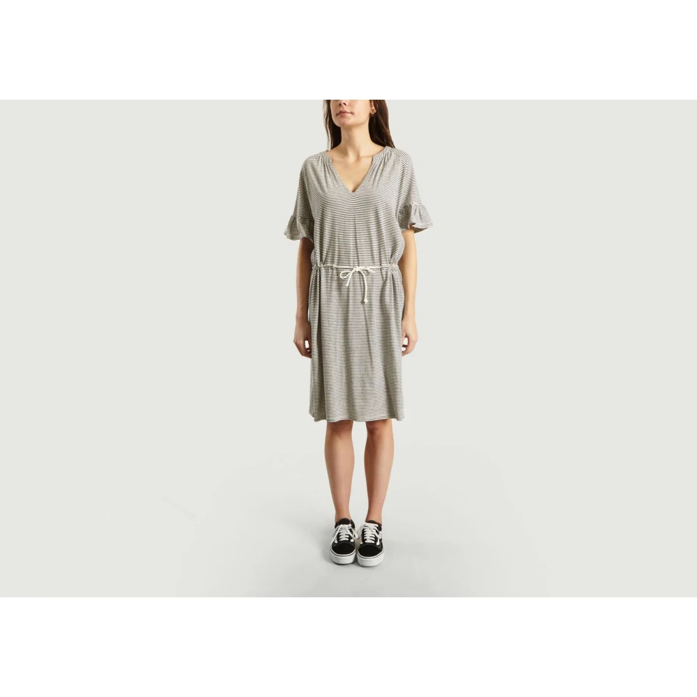 closed Gestreepte Jersey Jurk Blue Dames