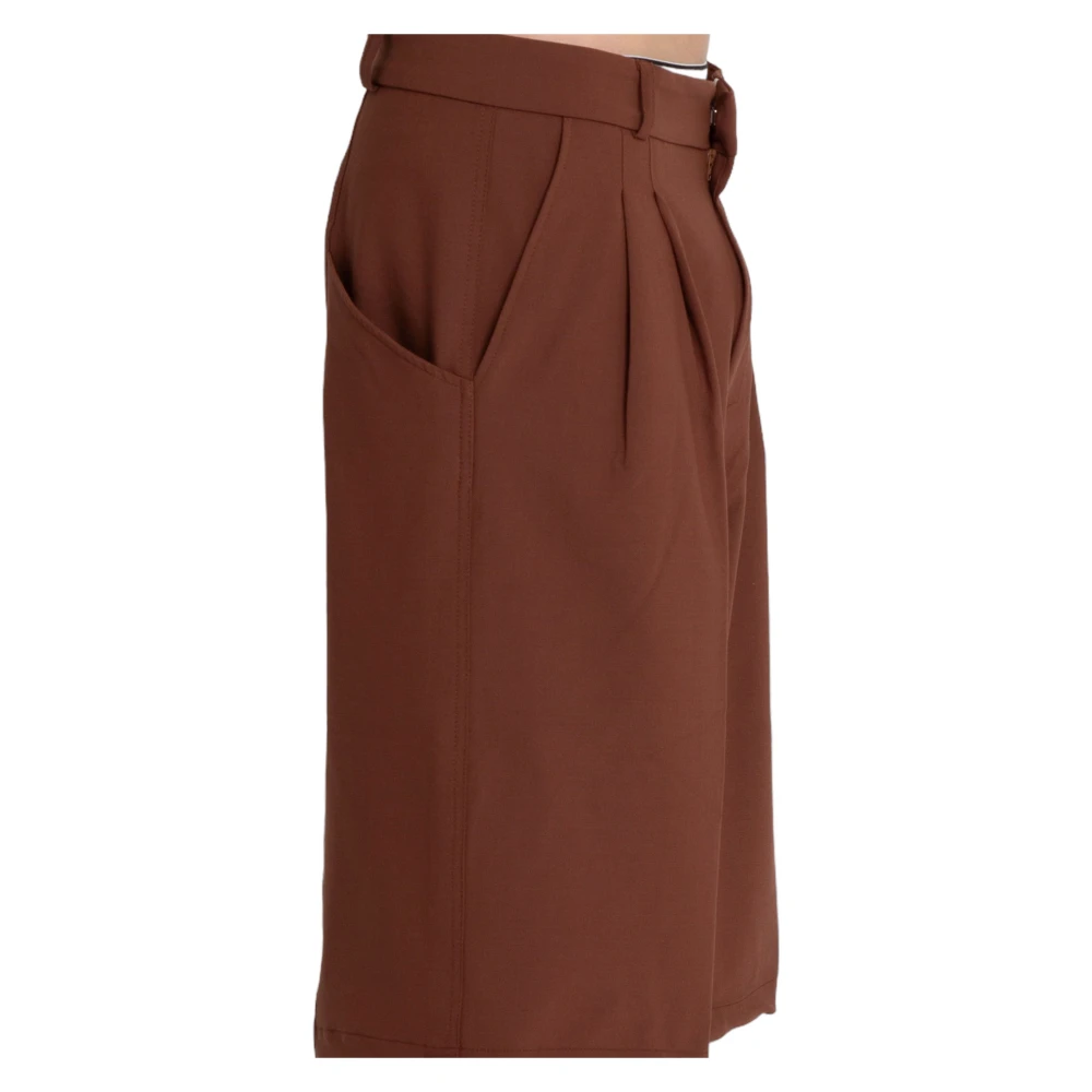 Bonsai Super Losse Wollen Shorts in Geglazuurde Gember Brown Heren