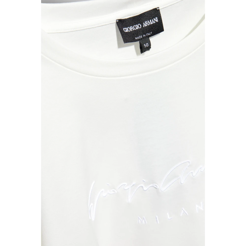 Giorgio Armani T-shirt met logo White Heren