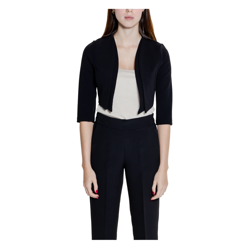RINASCIMENTO Top met Lange Mouwen en Blote Schouders Black Dames