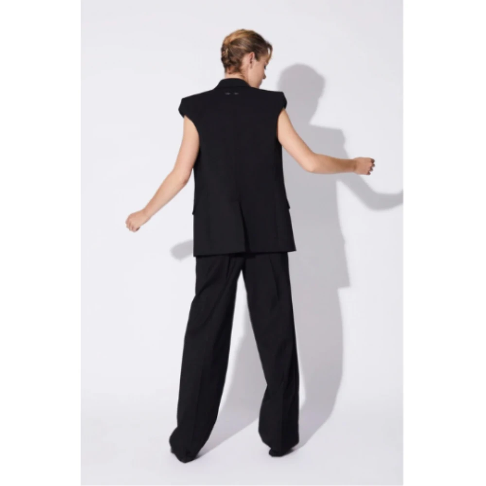 Barbara Bui Mouwloos Zwarte Wollen Vest Mode Black Dames