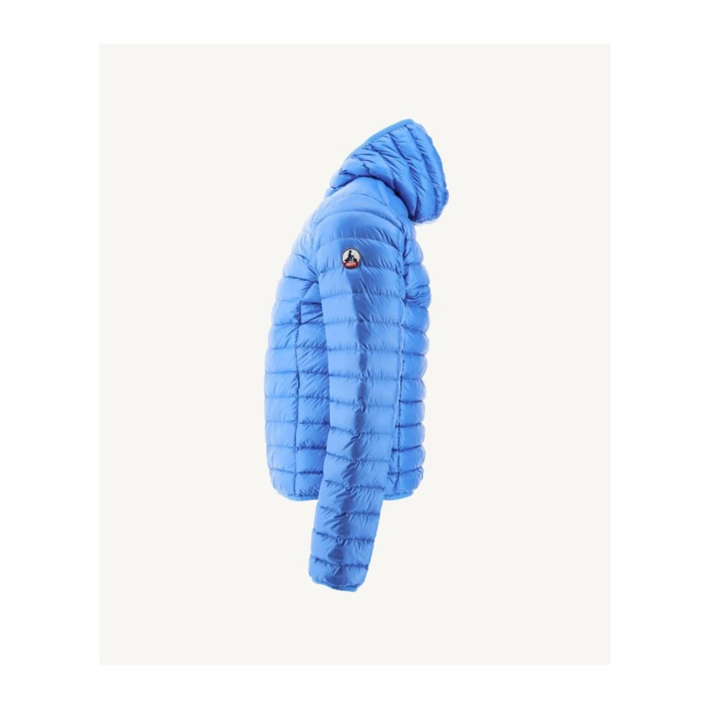 Jott Lichte getailleerde capuchonjas Nico Blue Heren