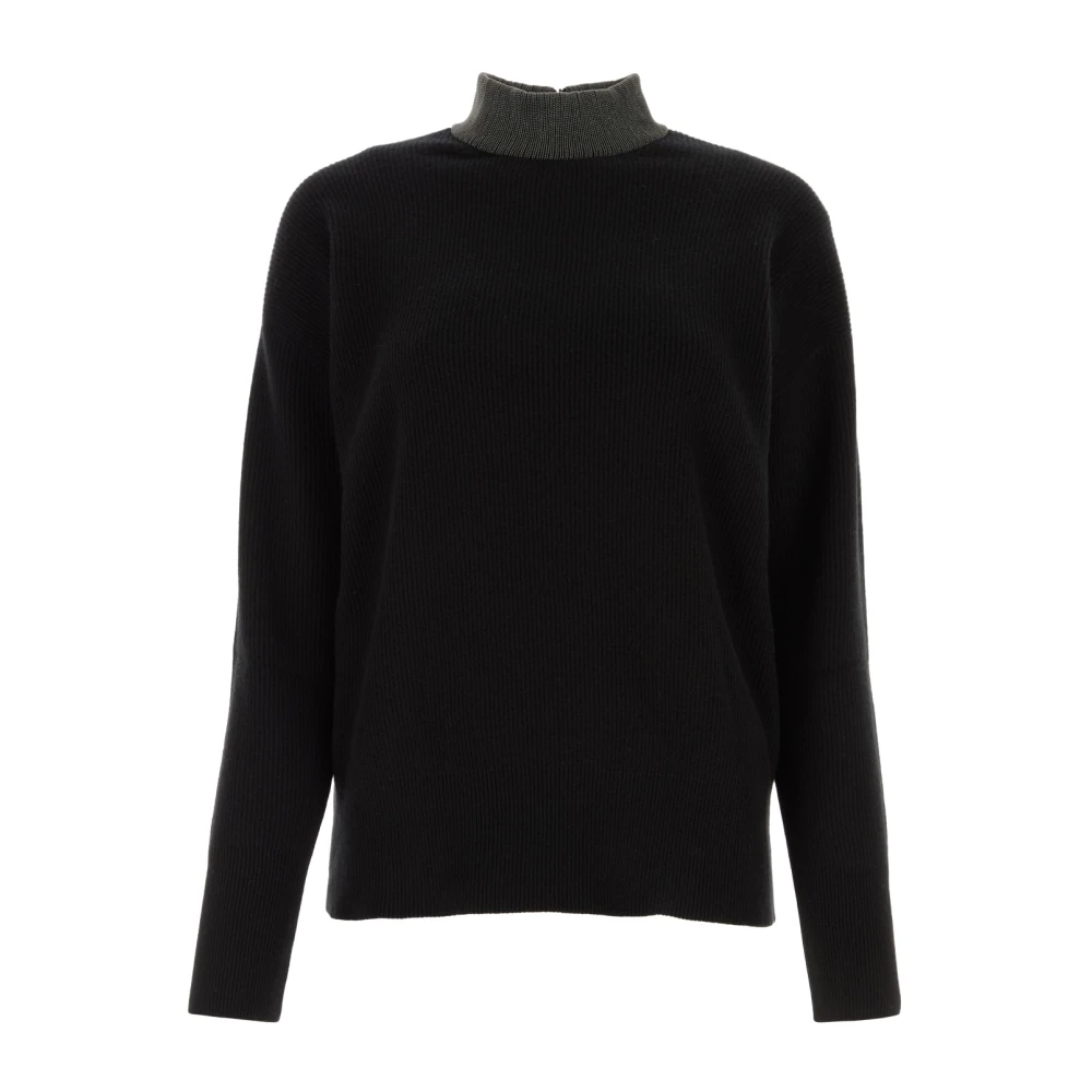 BRUNELLO CUCINELLI Stijlvolle Gebreide Trui Black Dames