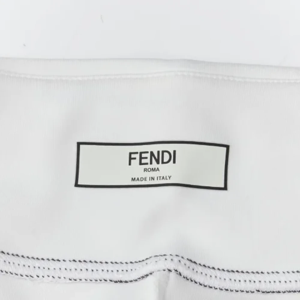 Fendi Vintage Pre-owned Polyester bottoms White Dames