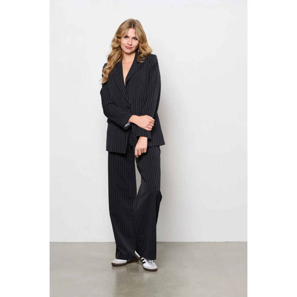 &Co Woman Wijde Broek Zomerse Stijl Black Dames