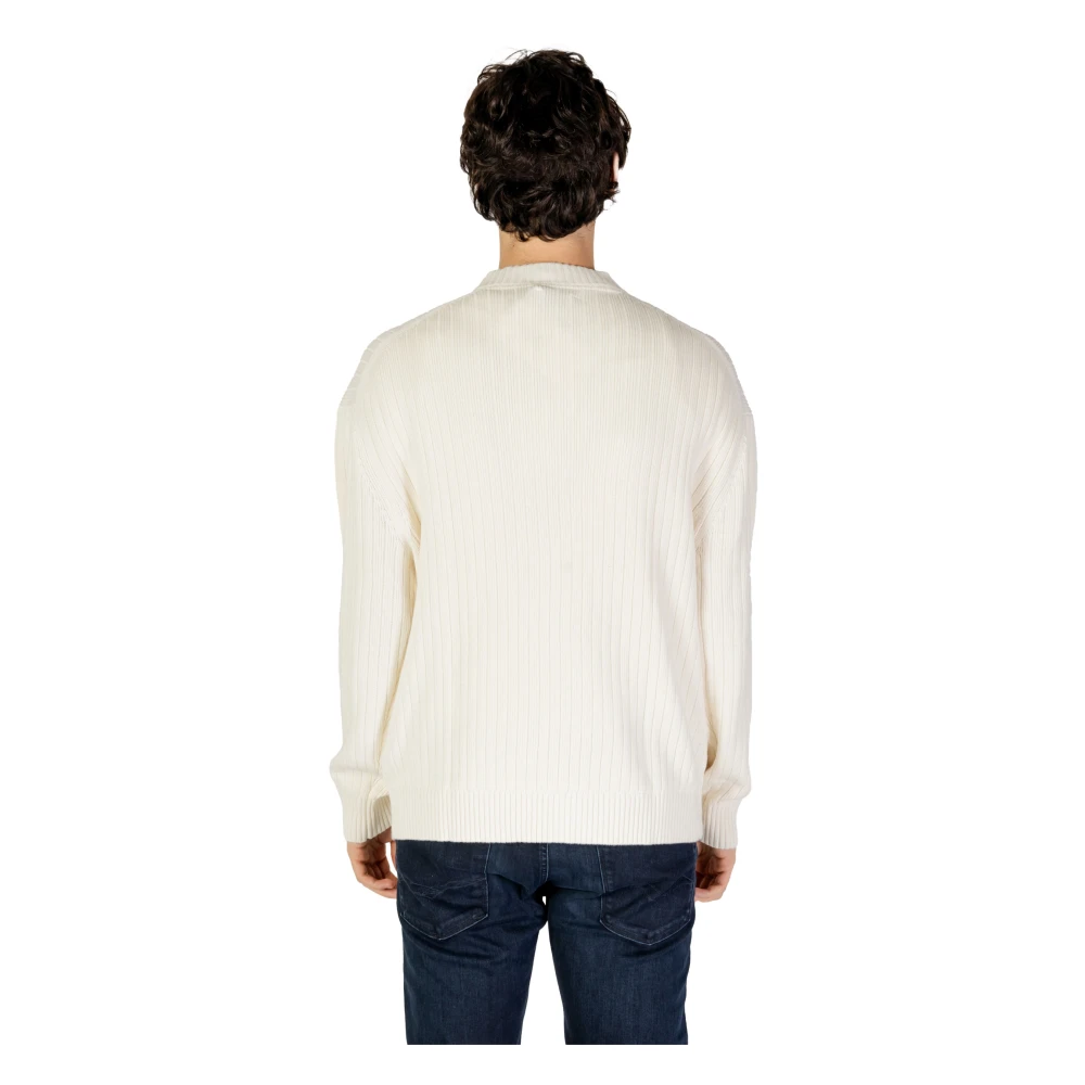 Calvin Klein Jeans Mannen Gebreide Kleding Collectie voor Herfst Winter Beige Heren