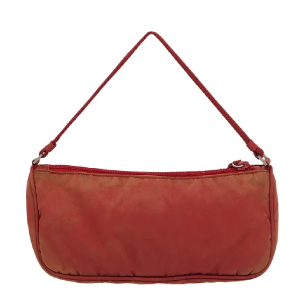 Prada Vintage Pre-owned Nylon pouches Red Dames