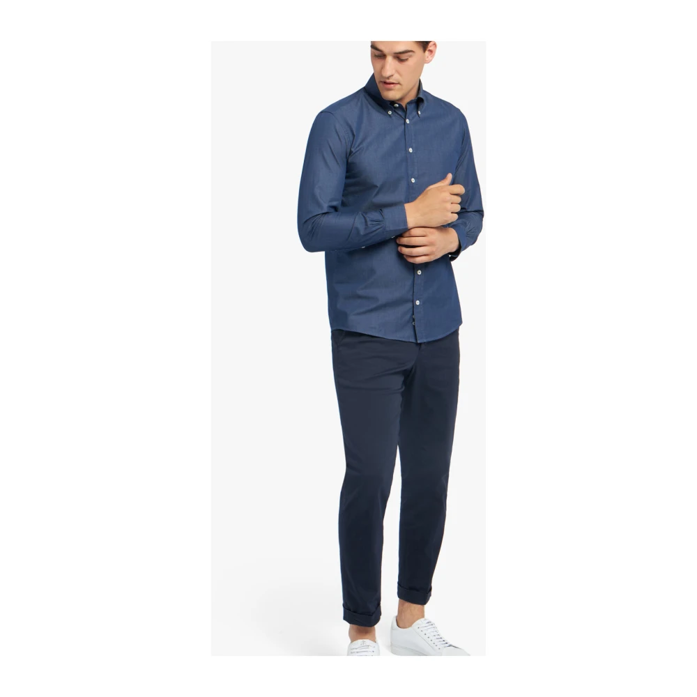 Brooks Brothers Slim Fit Denim Twill Button Down Overhemd Blue Heren