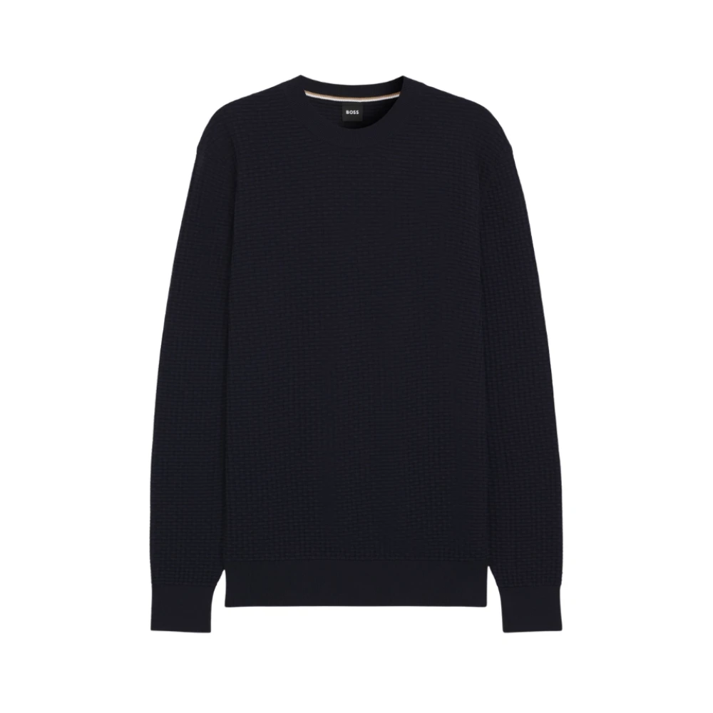 Hugo Men's Blue Round-Neck Knitwear - Round-Neck Knitwear - M - Knitwear