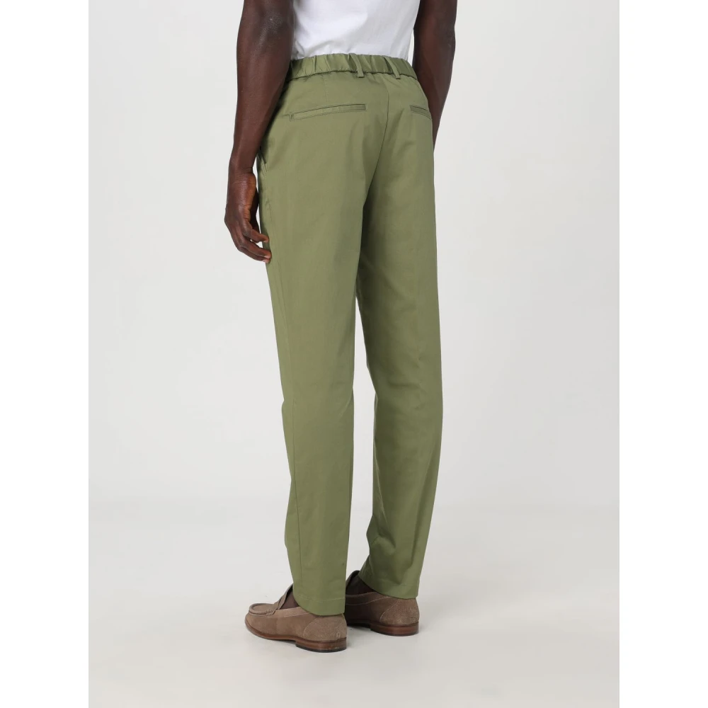 Boss Groene Katoenen Chino`s Green Heren