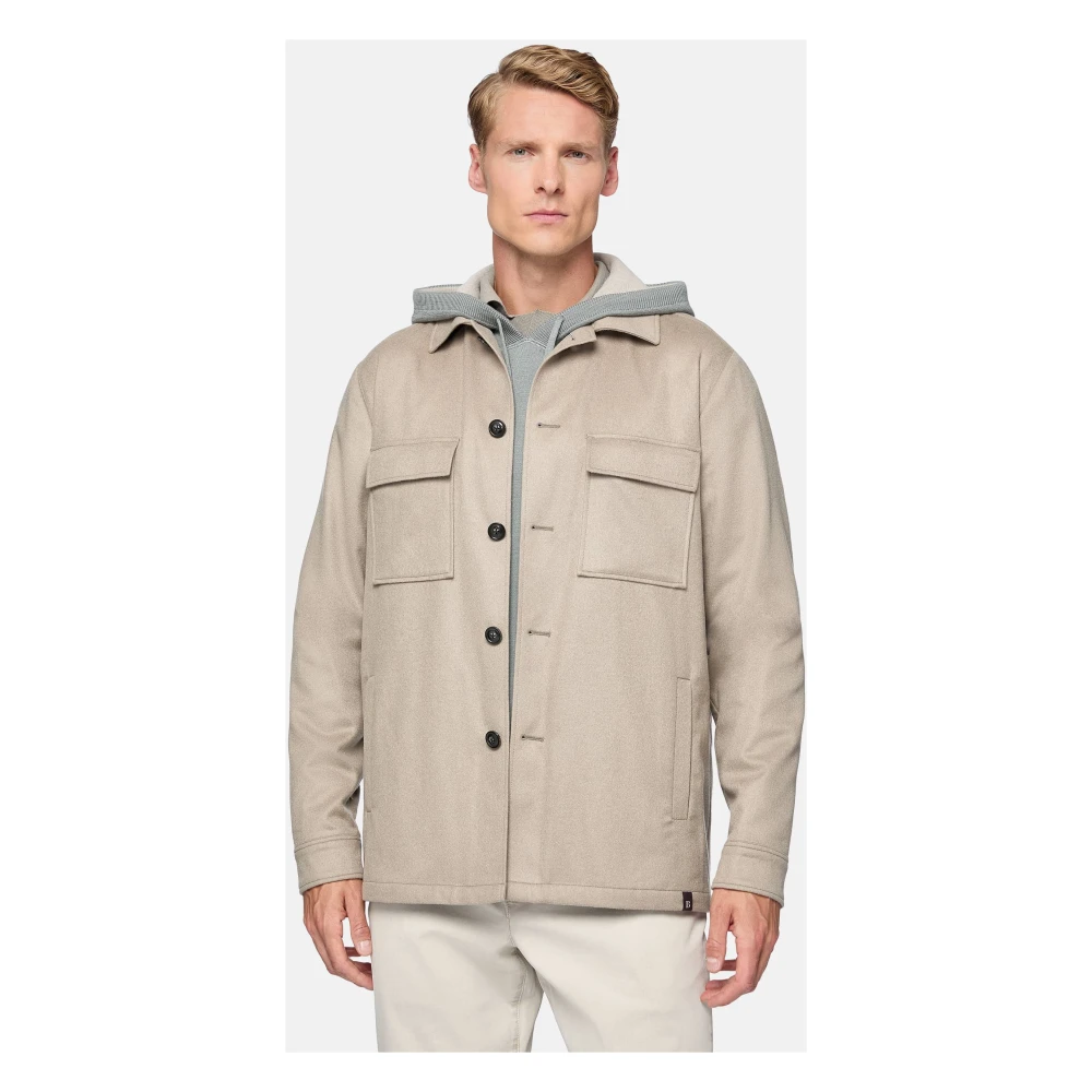 Boggi Milano Link Shirt Jacket Blue Heren
