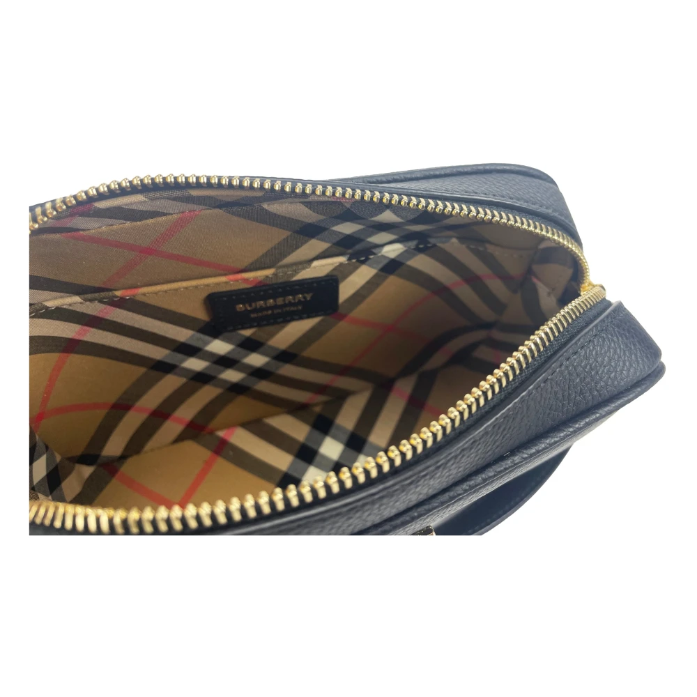 Burberry Kleine Camera Crossbody Tas met TB Logo Gray Dames
