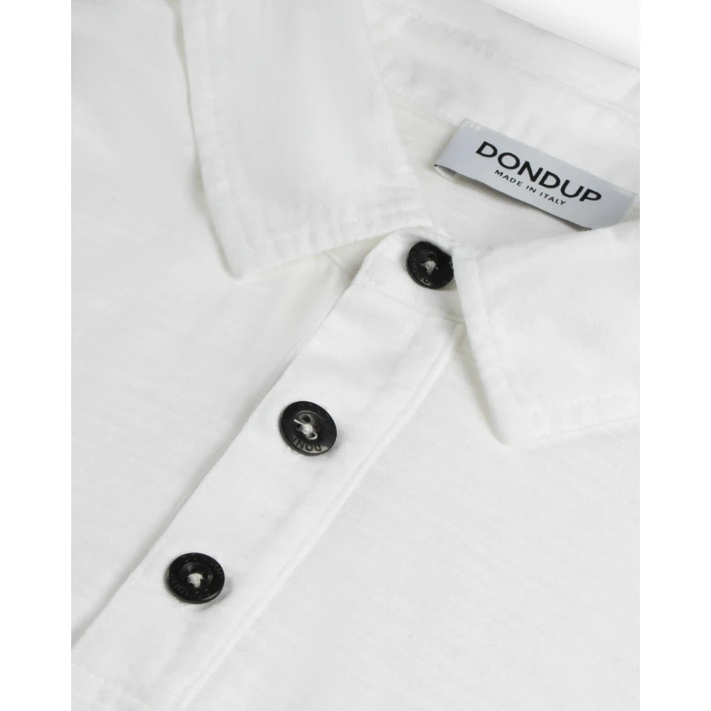 Dondup Wit Flame Katoenen Polo Shirt White Heren