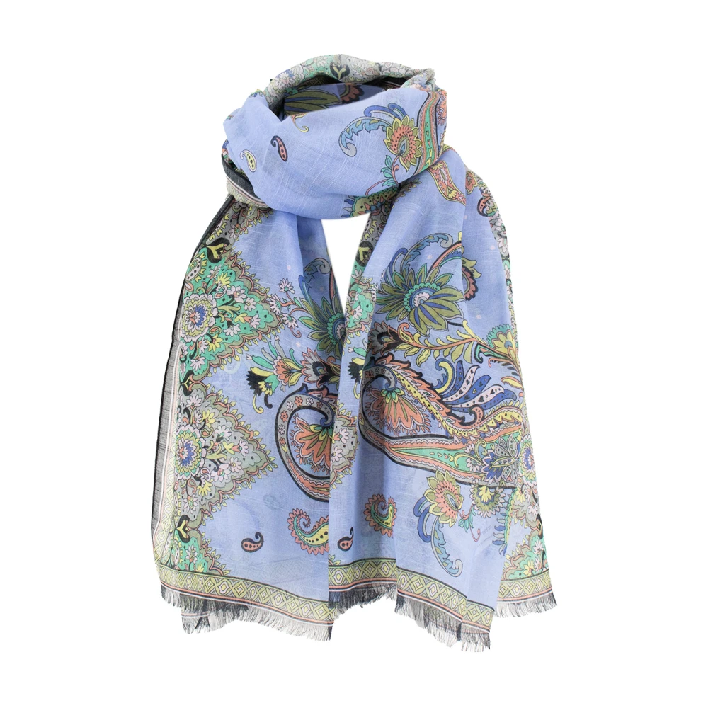 ETRO Lente Sjaal met Paisley Motief Multicolor Dames