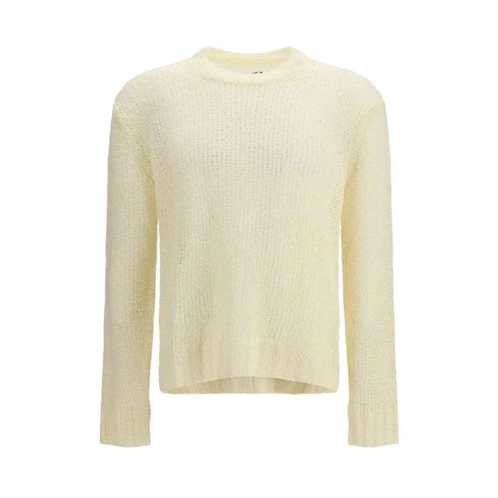 Jil Sander Men's Beige Crew Neck Knit Sweater