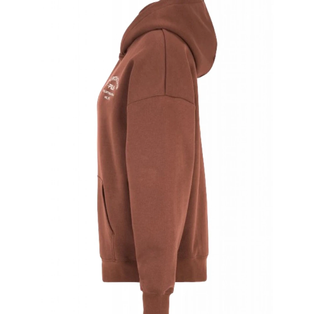Fila Oversized Hoodie Sweatshirts Brown Heren