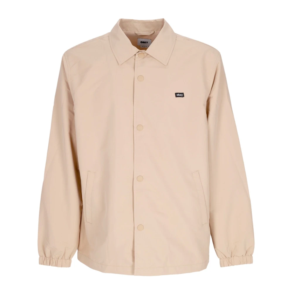 Obey Froggy Coach Jacket Irish Cream Beige Heren