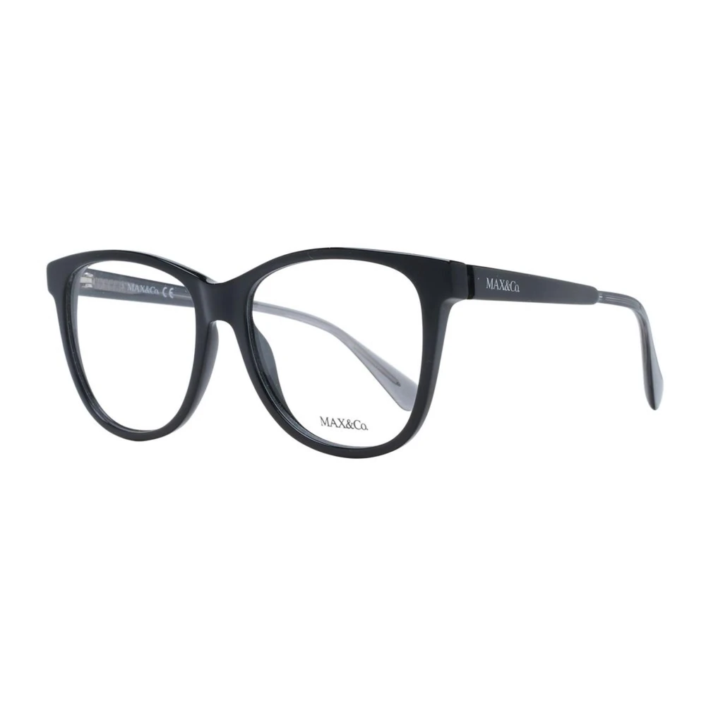 Max & Co Zwarte Ronde Plastic Optische Monturen Black Dames